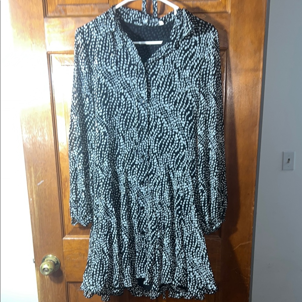 Zara Monochrome Polka Dot Dress